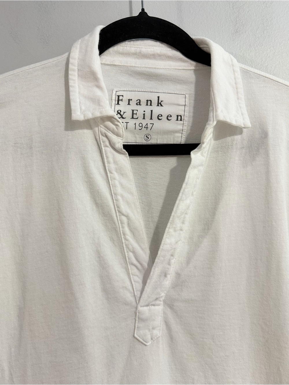 Frank & Eileen Patrick Popover Henley White Women’s Size S - Picture 5 of 5